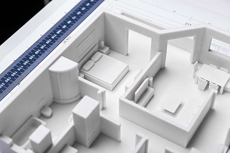 Plano 3D da casa produzido com Z-PLA